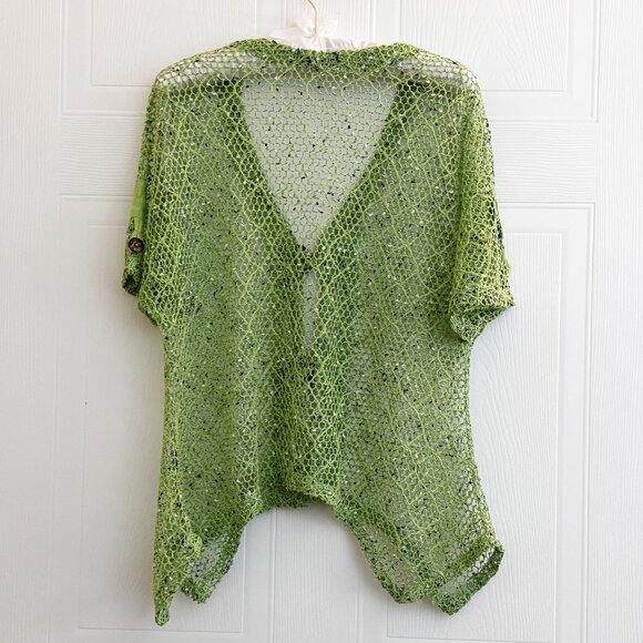 Ultimate Womens Green Mesh Topper Wrap Size L - Picture 2 of 5